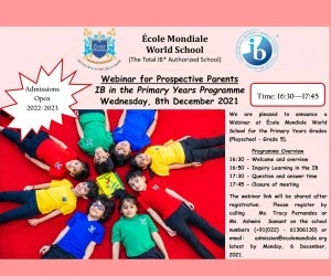 IB Webinar for Prospective Parents