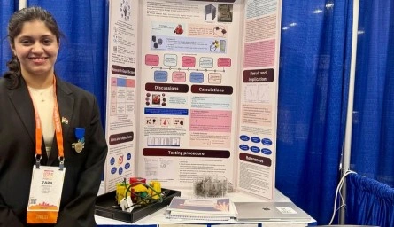 Zara Namjoshi, our Grade 11 Student, Shines at Regeneron ISEF International Science Fair.