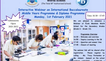 Interactive Webinar on International Baccalaureate