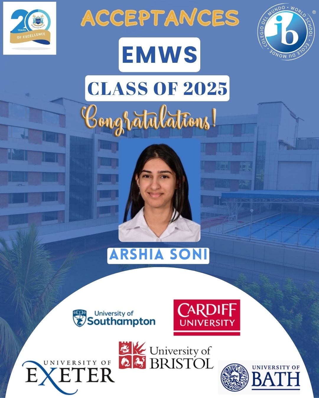 University Acceptances 2025!