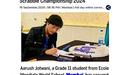 Aarush Jotwani Ranks 20th at the World Youth Scrabble Championship 2024