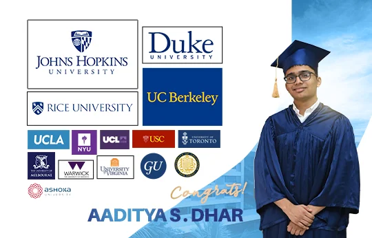 University Acceptances 2026 - Aaditya Sengupta Dhar